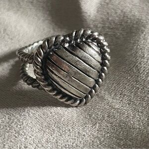 925 stamped Silver Heart Ring